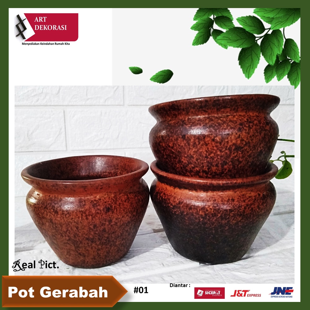 Pot Gerabah Tanpa Lubang Pot Mini Tanah Liat Pot Oven Hiasan Rumah
