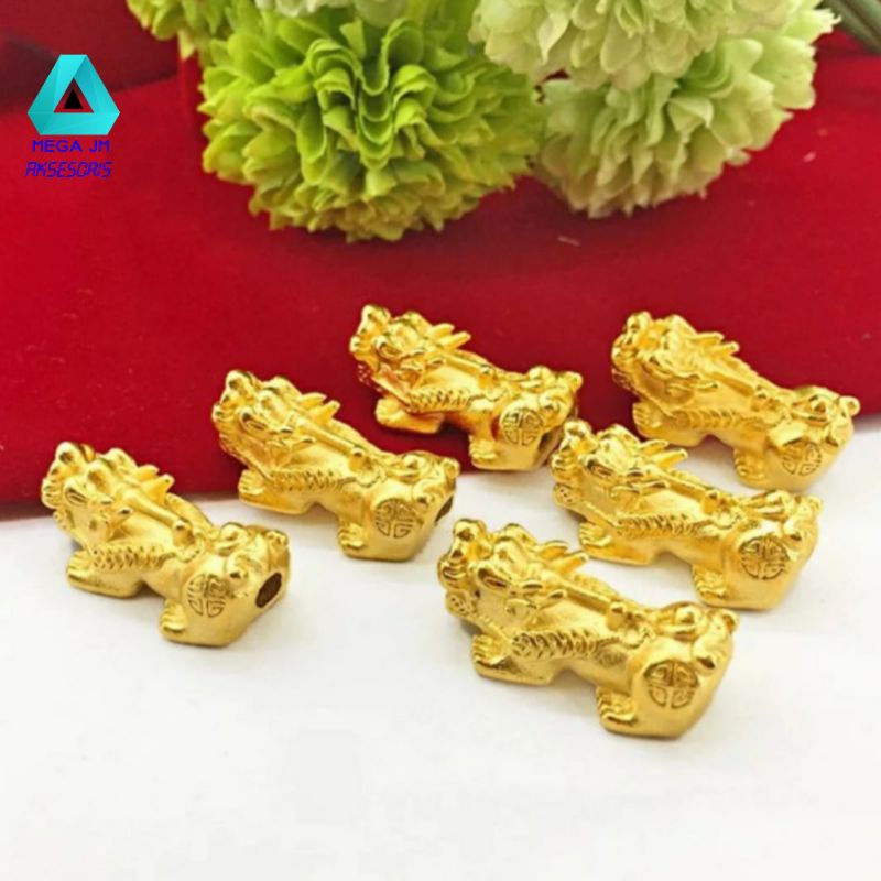 Charm Xuping Pixiu Naga Emas Keberuntungan Bahan Gelang Gelang