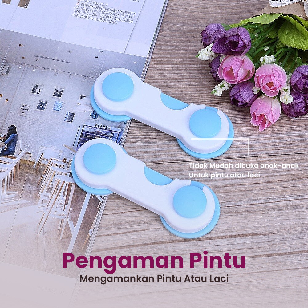 Pengaman Pintu Lemari dan Laci Safety Lock Rack