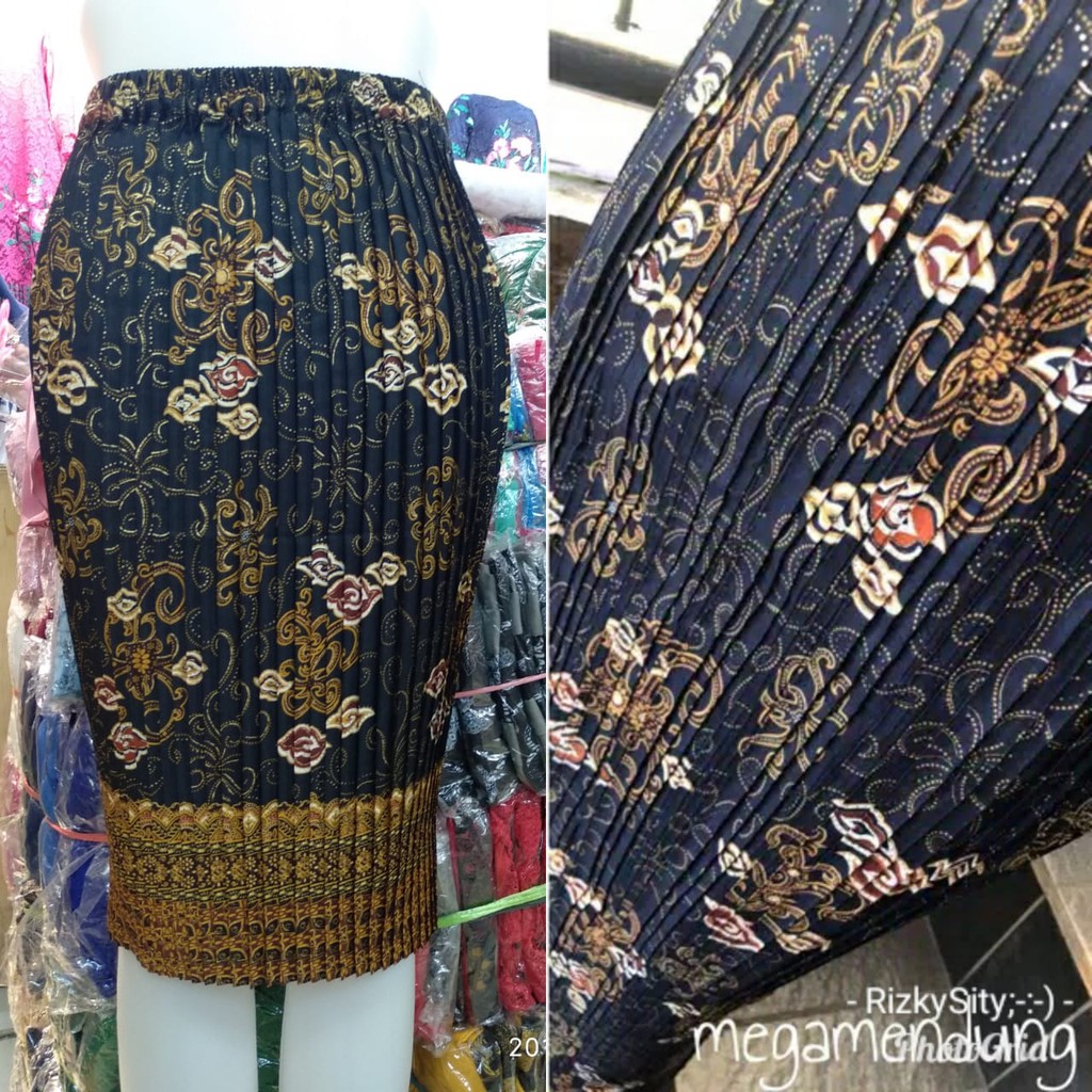 SB Collection Rok Plisket Winia Pendek Midi Batik Jumbo Wanita