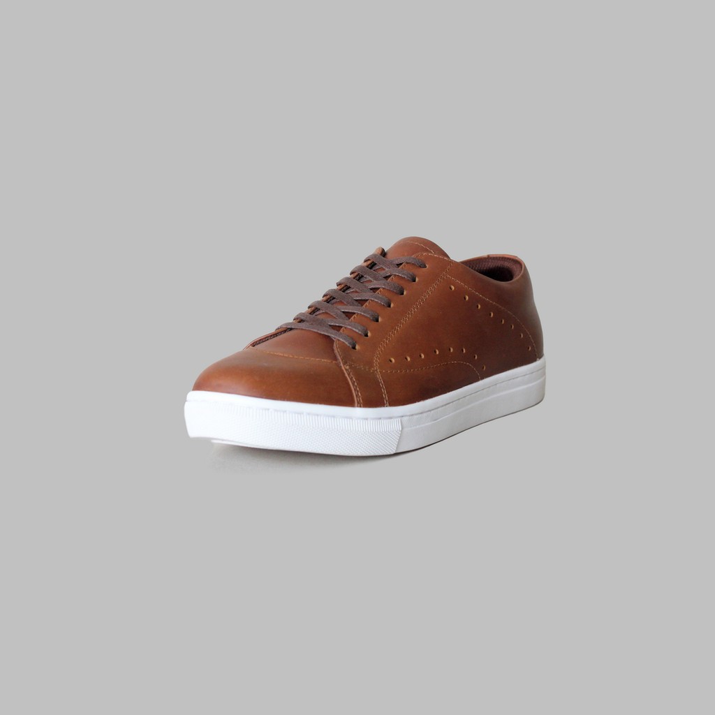 ARTAP - Sepatu Sneakers Kulit Asli - Alordi CH Tan White Sole