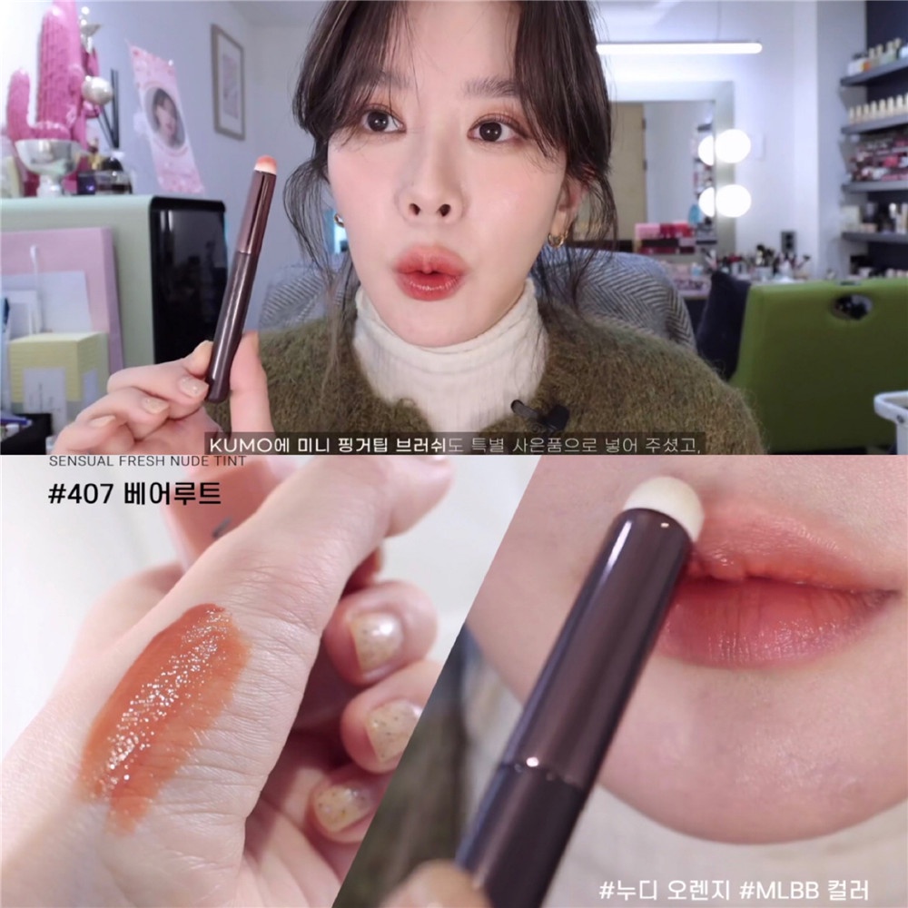 Brush Makeup Portable Multifungsi Kepala Bulat Untuk Concealer Smudge Lipstick