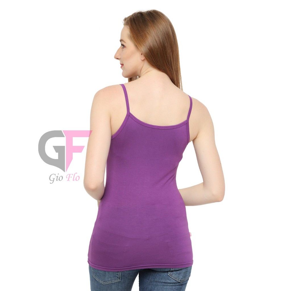 GIOFLO Baju Ketat Polos Tanktop Casual Wanita Ungu Tua / TNP 182