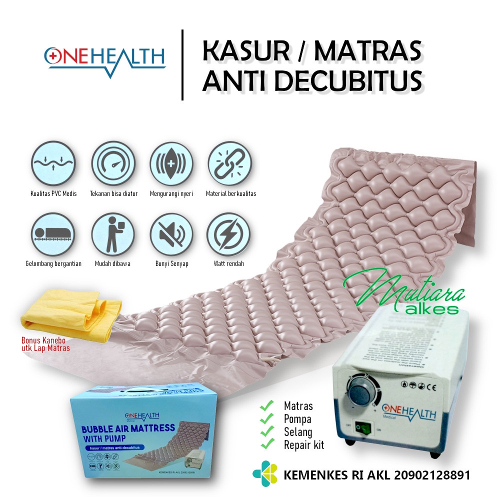 ONEHEALTH KASUR ANTI LUKA DECUBITUS 1 SET SIAP PAKAI / KASUR MATRAS ANGIN / MATRAS STROKE