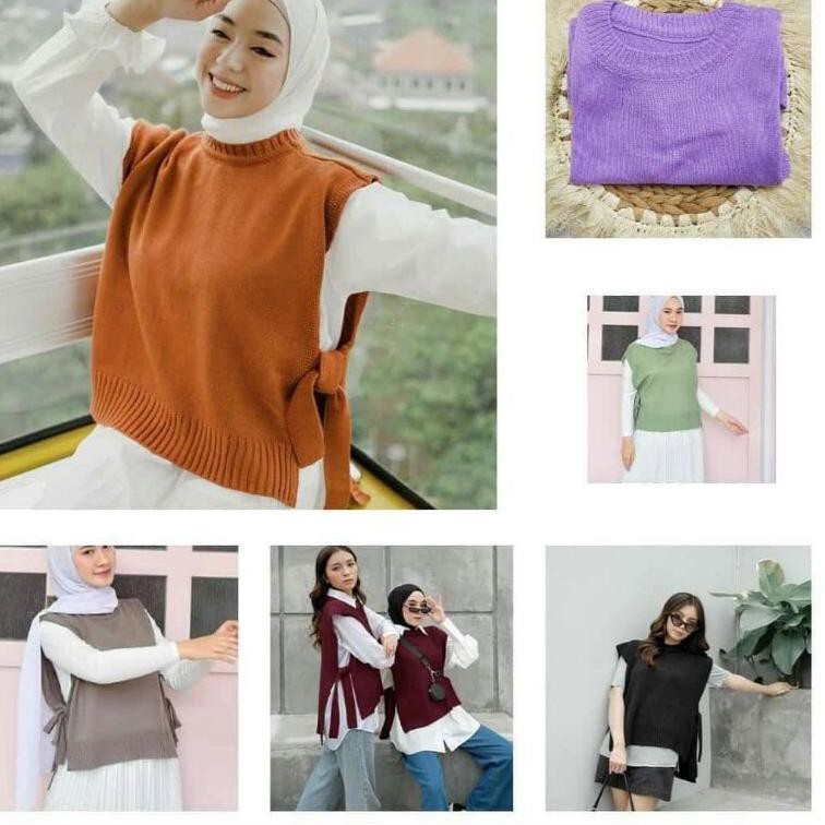 ♠ ILLO VEST ROMPI RAJUT TALI SAMPING / VEST RAJUT ANDIN ❃