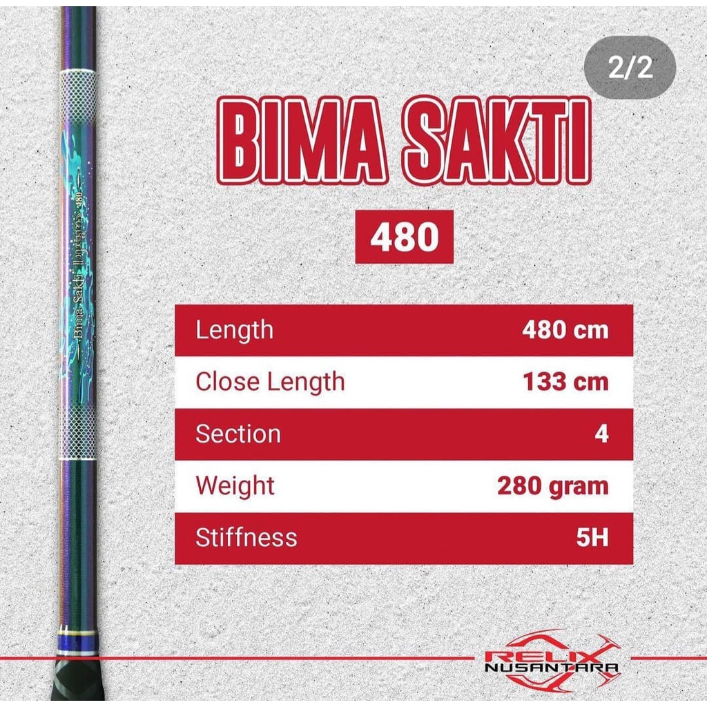 POLE / TEGEK RELIX NUSANTARA BIMA SAKTI 5H / 480cm - HARD