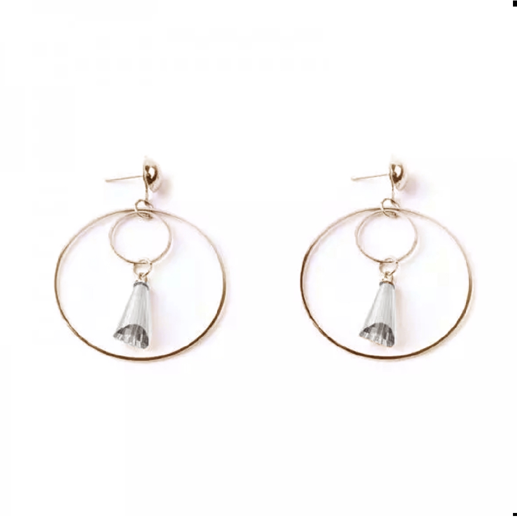 Anting Fashion Wanita Model Stud Doble Ring Mix Tassel  501