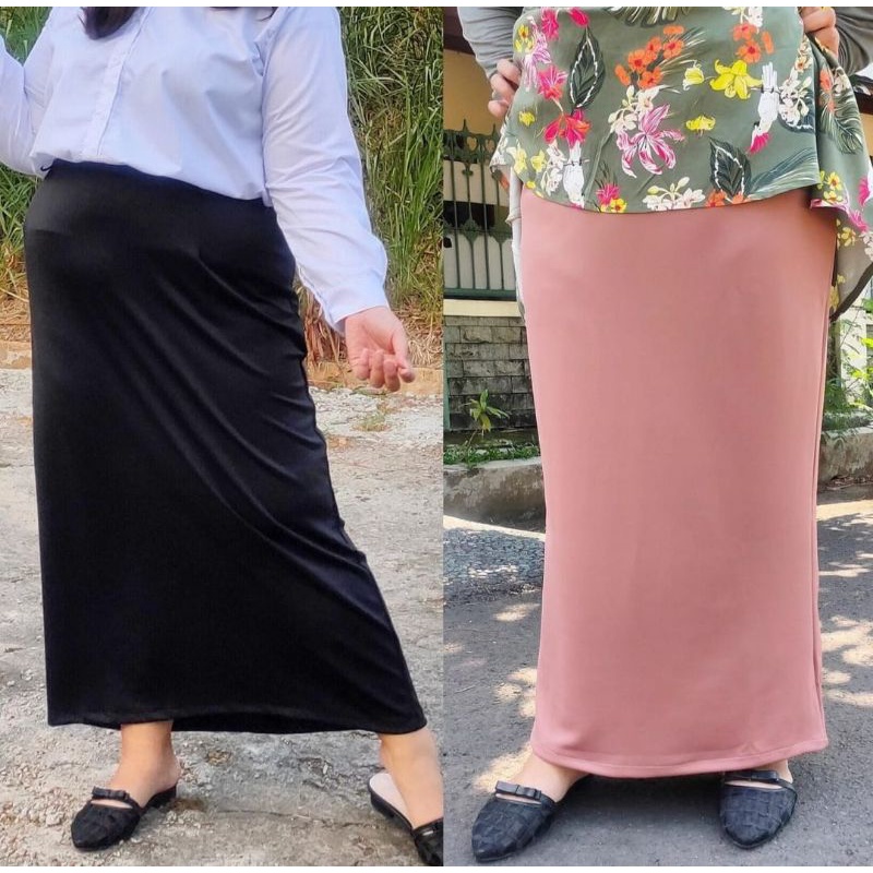 ROK SPAN PANJANG MAXI SKIRT BIG SIZE / ROK SPAN JUMBO / ROK KERJA