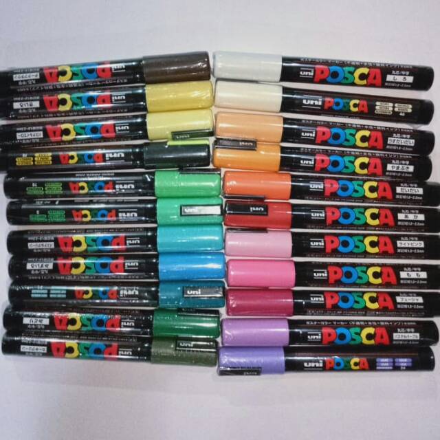 

UNI POSCA PC-5M Marker Pen Medium Point Marker Warna-Warni (Harga Satuan)