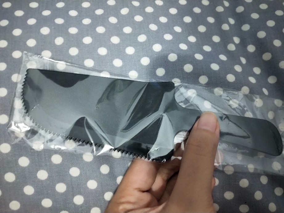 1pc Spatula Penghalus Adonan Kue Bahan Plastik Pisau Hitam Mulus Peralatan Masak Aksesoris | Tiki