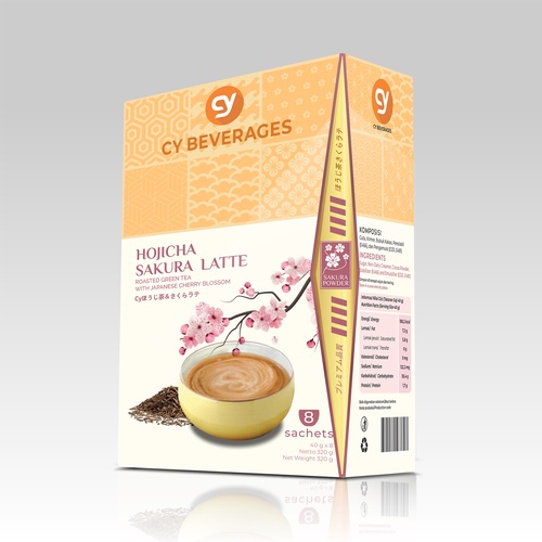 (MINUMAN BUBUK) CY BEVERAGES HOJICHA SAKURA LATTE 280GR
