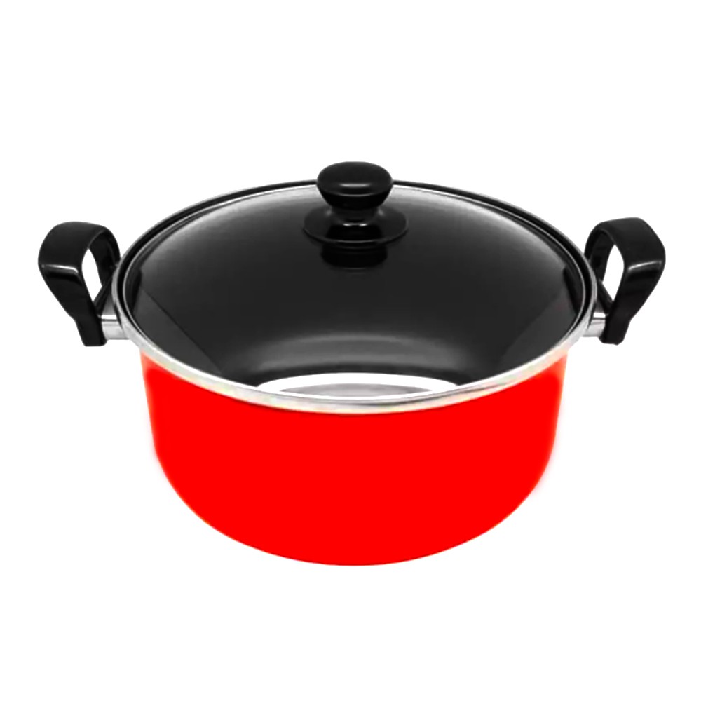 Maspion Dutch Oven Panci Non-Stick 18 cm / Panci Maspion Anti Lengket Tutup Kaca