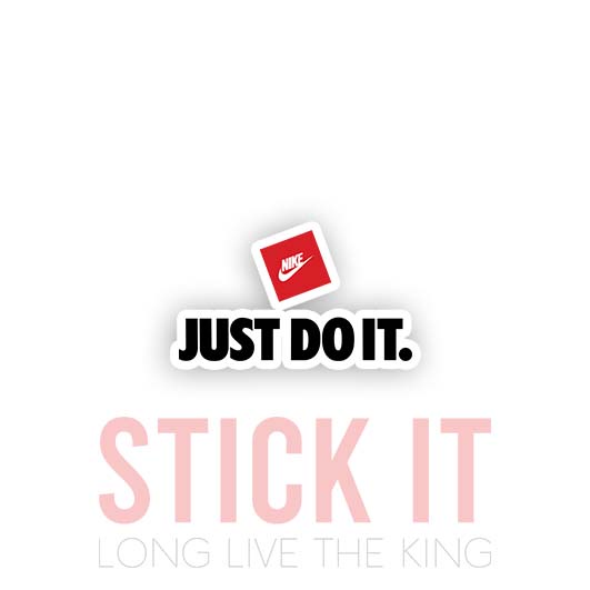 Stiker sablon setrika DTF kaos baju sticker vinyl just do it nike 33