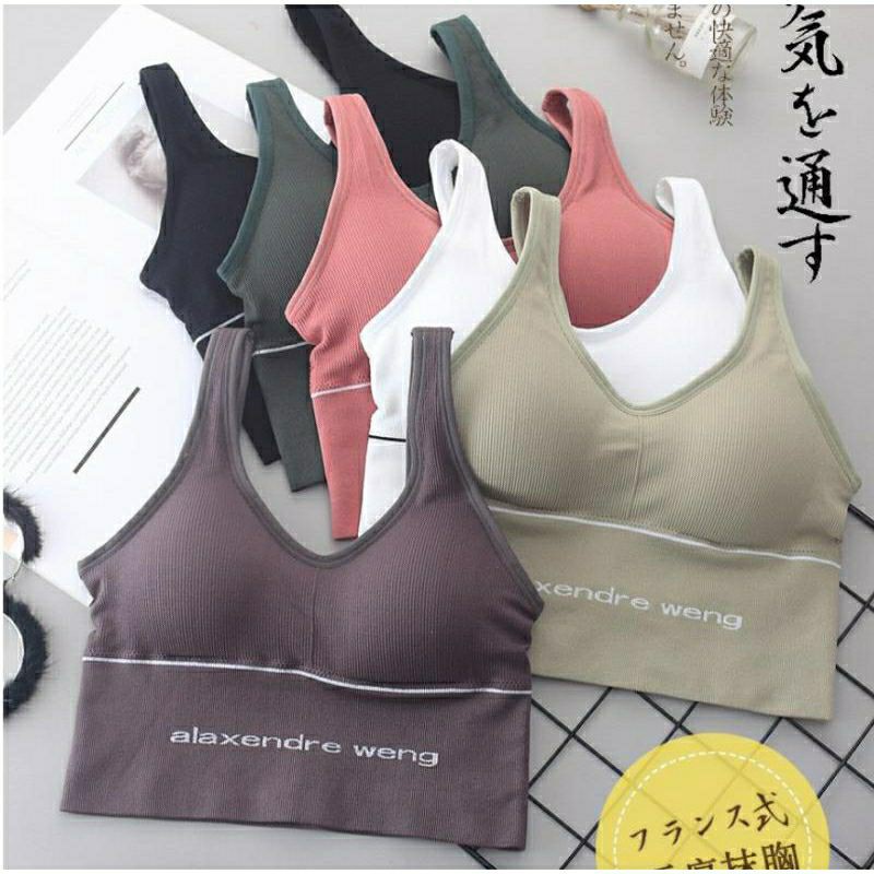 AZAHRA SPORT BRA GYM BRA OLAHRAGA PUSH UP WANITA TANPA KAWAT  SEXY IMPORT