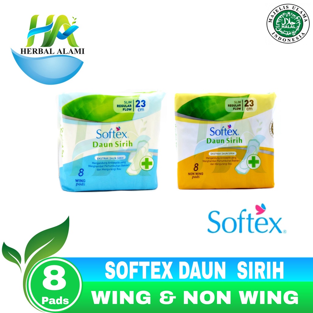 Softex Daun Sirih 23 CM isi 8 Pads - Pembalut Wanita