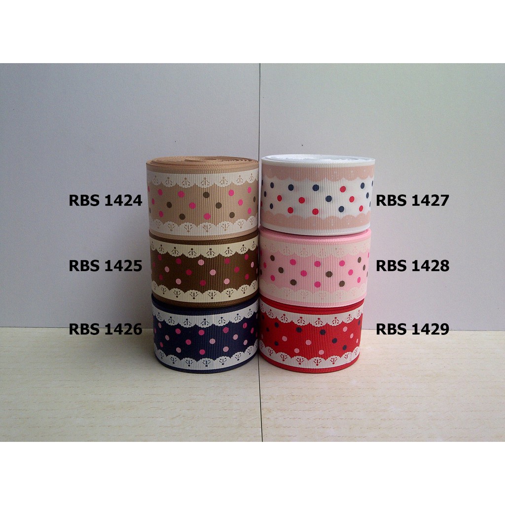 

[10 YARD] PITA GROSGRAIN MOTIF POLKADOT SALE RBS 1424,1425,1426,1427,1428,1429