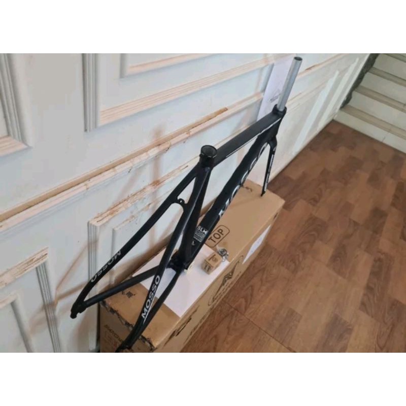 Frame Roadbike Mosso 725TCA Size 500mm Warna Hitam Gray . Rangka Sepeda Balap Road Bike 725 TCA Size Ukuran 50cm 500 mm Alloy