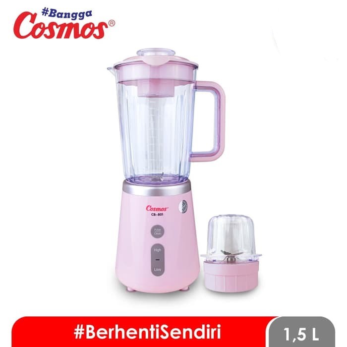 COSMOS Blender Plastik 1.5 Liter 2in1 2 Tabung CB 801 - Garansi Resmi 1 Tahun