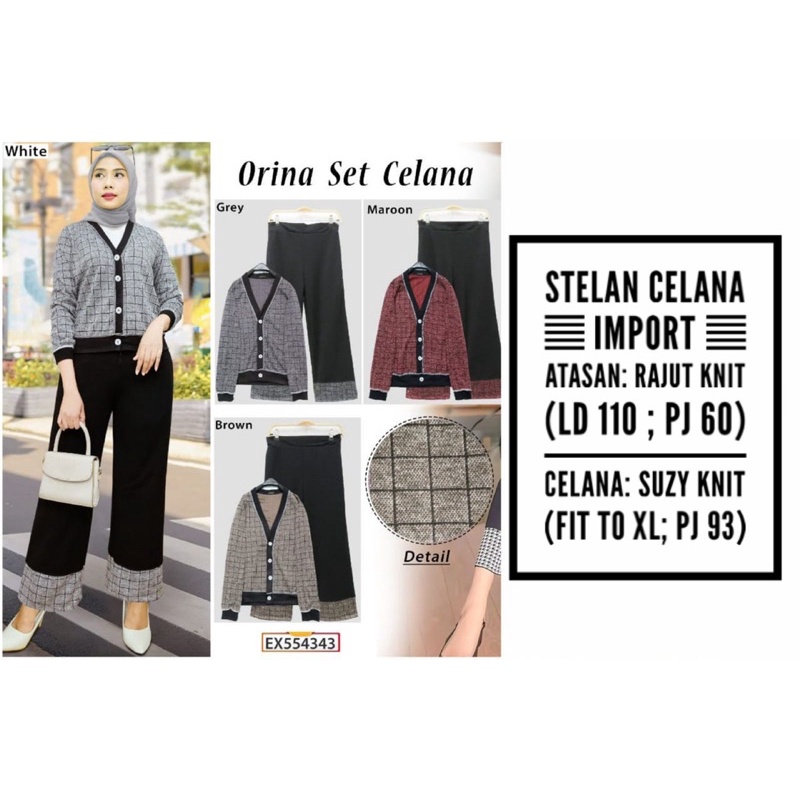 rajut knit setelan import