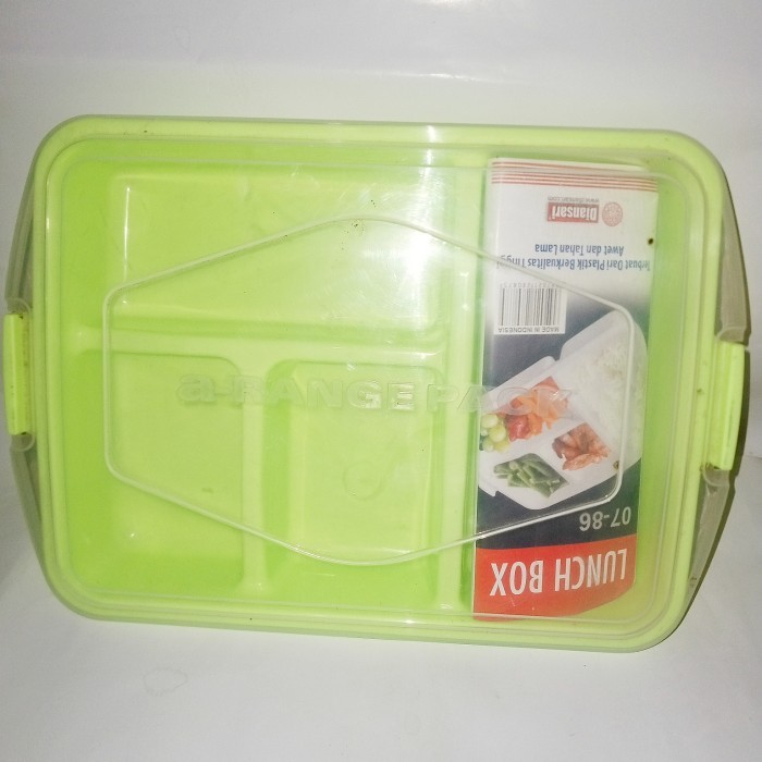 kotak makan plastik sekat 4 box diansari