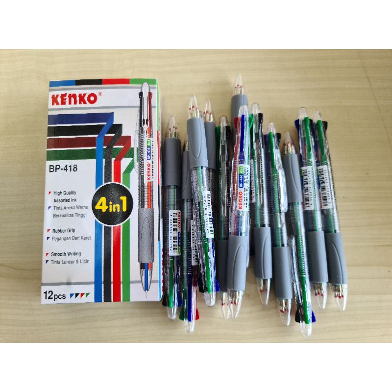 

Ballpoin pulpen pen pena 4 Warna Kenko BP 418