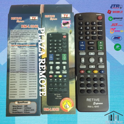 Remot/REMOTE MULTI TV TABUNG/LCD/LED SHARP RETIVE type RM-L1846