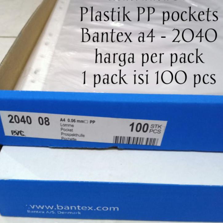 

Limited - Plastik PP Pockets A4 - Clear - 0,06mm @100 pcs merk Bantex 2040