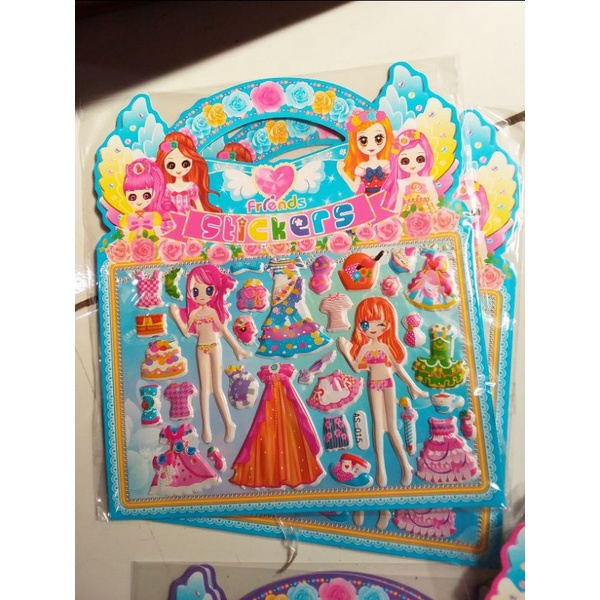 Stiker BP Tanggung/ Mainan Tempelan Drees Anak Cewe per 5 pcs