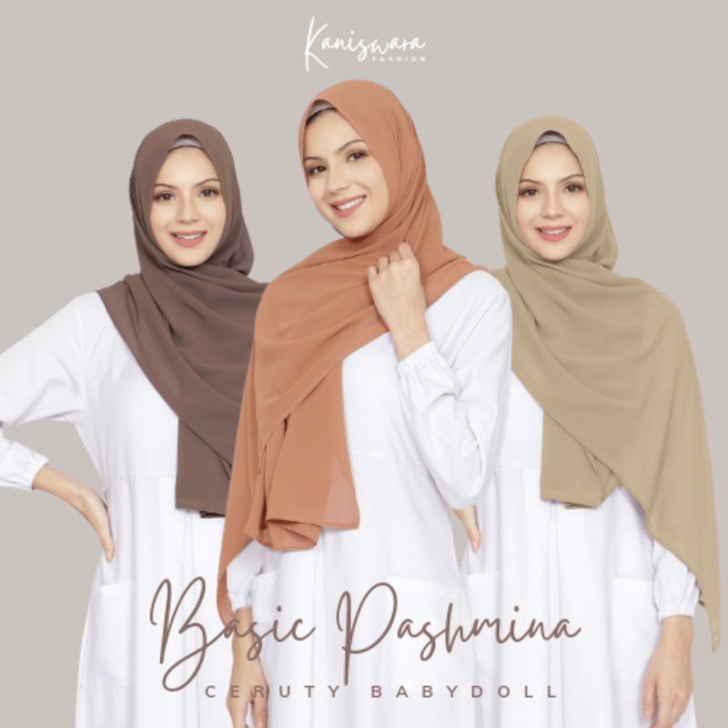 Basic Pashmina | Pashmina Ceruty Babydoll 175 x 75 Cm