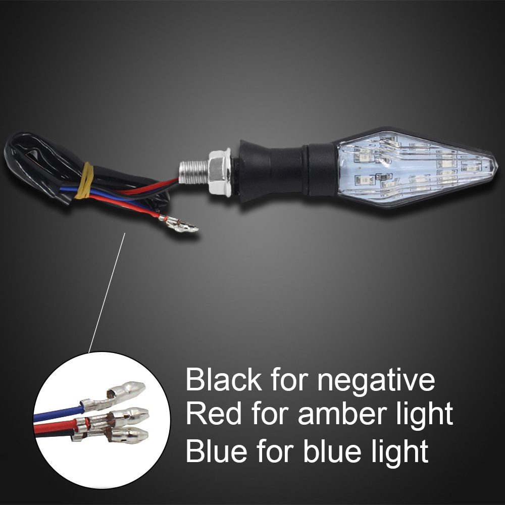 1biji Lampu Indikator Sein LED Motor Flowing Universal Lampu Isyarat Motor Blinker Flash Lamp Refit