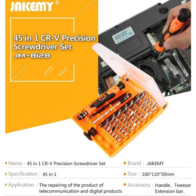 Jakemy 42 In 1 Screwdriver Set Repair Tools - Jm-8128