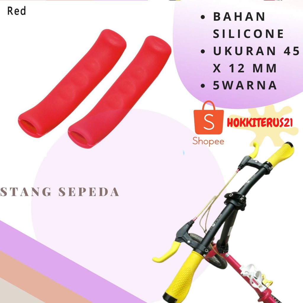 HOKKITERUS21 Sarung Grip stang gagang stang sepeda silicon lembur 1pasang