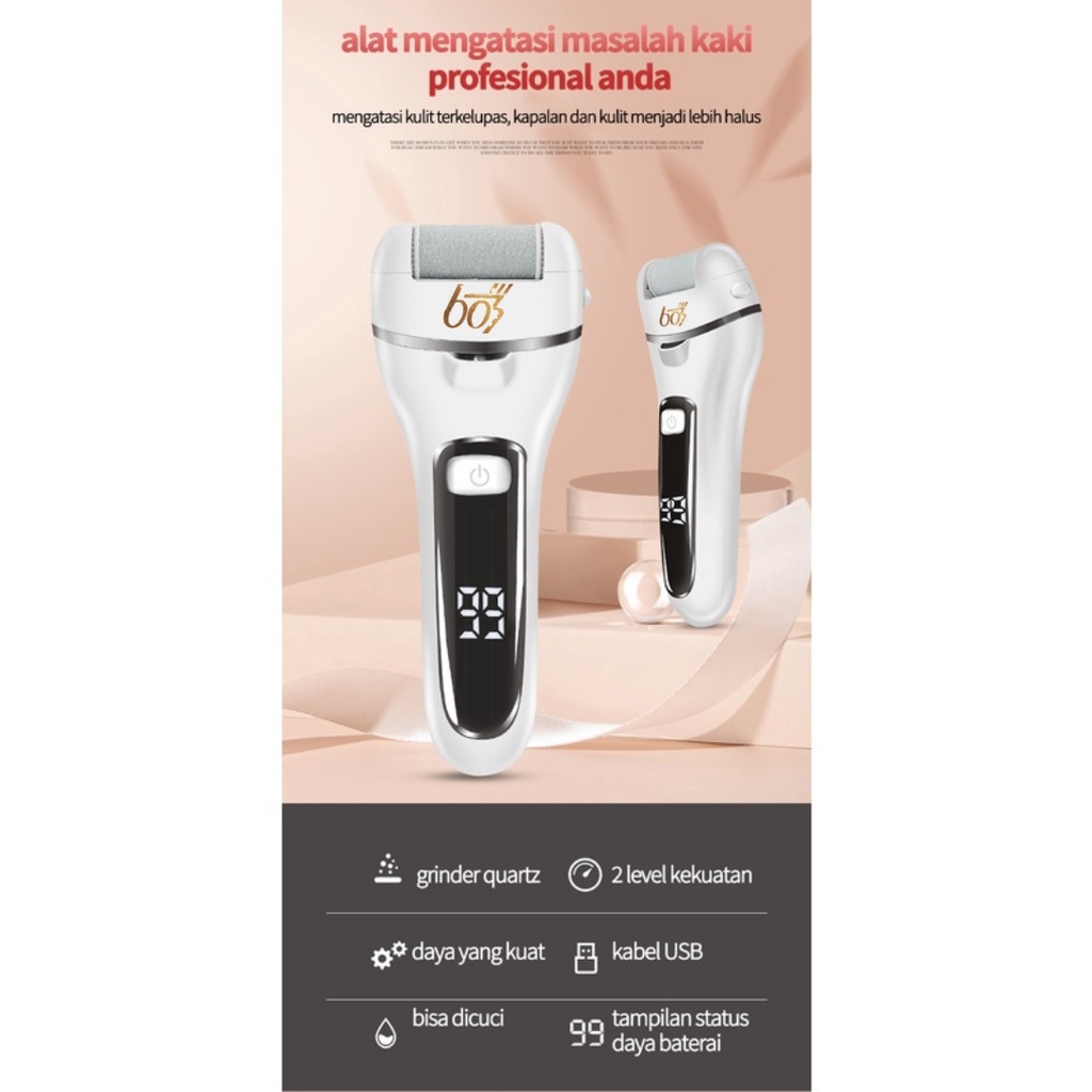 Penghalus Tumit Kaki / Penghalus Kaki Elektrik Untuk Kulit Mati Dan Kapalan / Electric Callus Remover Pedicure Menicure