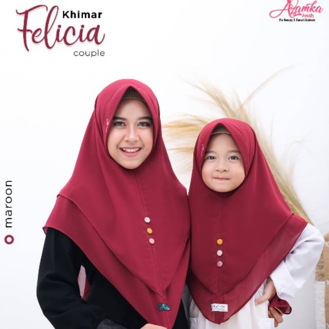 FELICIA KIDS & MOM COUPLE BY AZAMKA FAIDH HIJAB INSTAN BEST SELLER