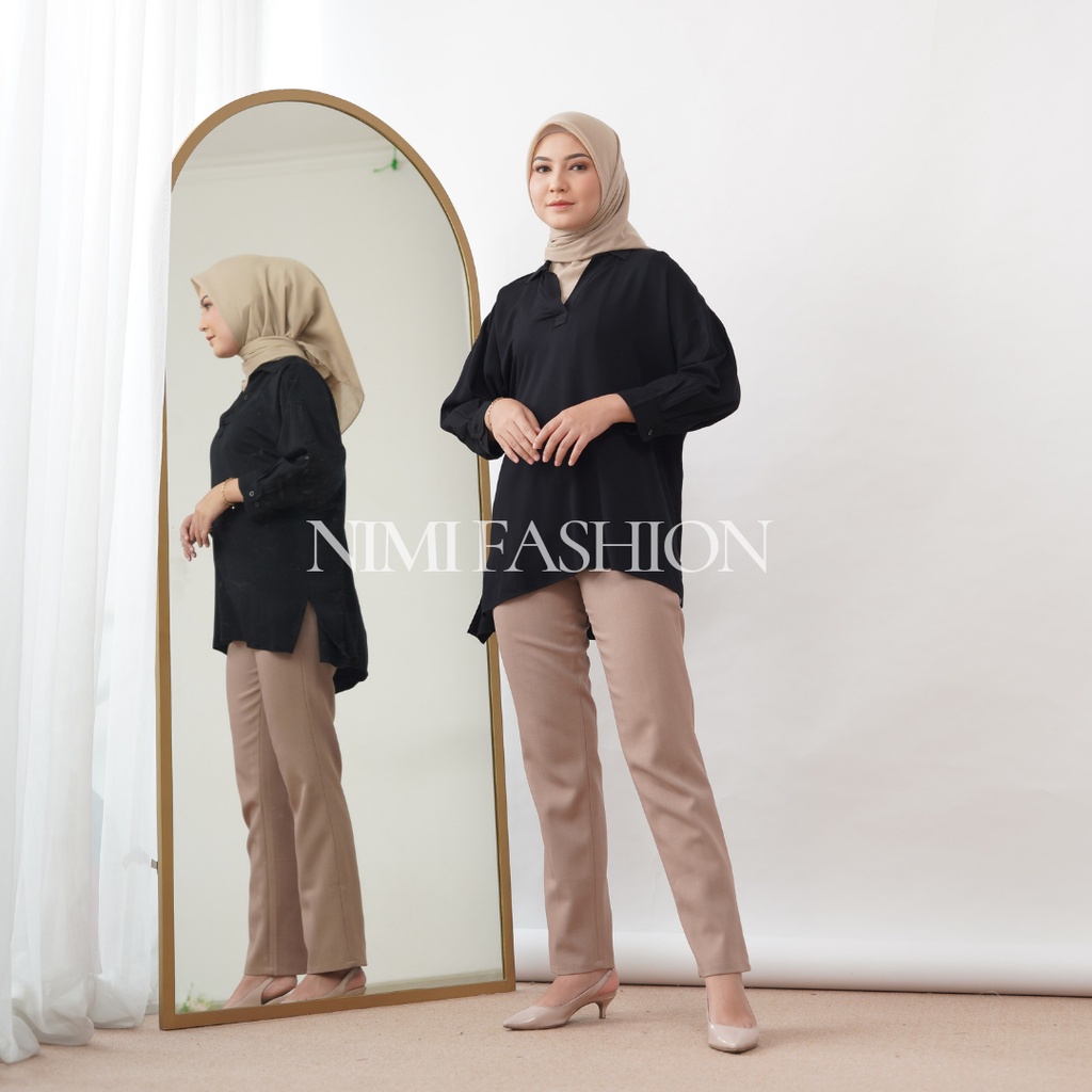 Blouse Oversize Nadine Blouse Wanita Muslim Premium Atasan Uniqlo Oversize Wanita