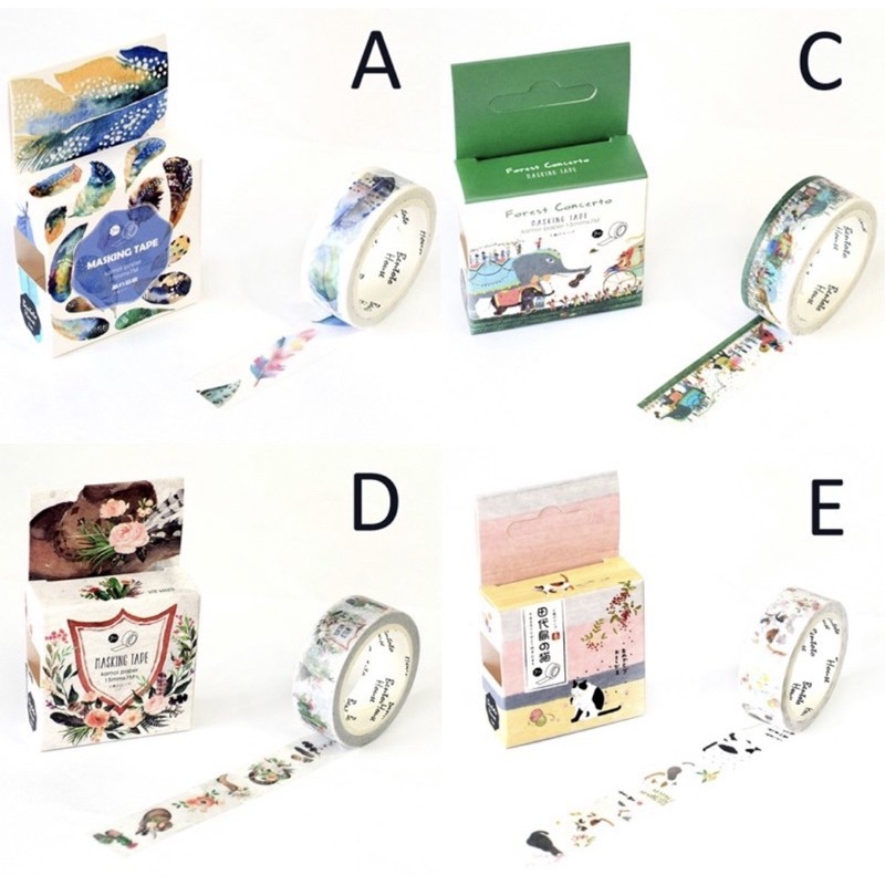 

Washi tape selotip bunga dan binatang 15 mm