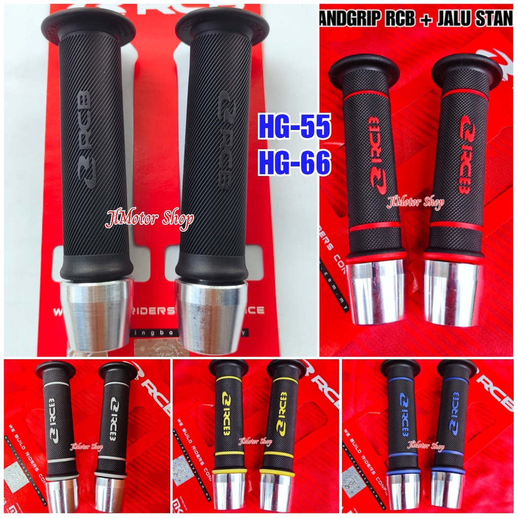 HANDFAT HANDGRIP GRIP RCB ORIGINAL HG66 HG55 Bulu Malaysia - Karet Stang Pegangan RCB HG 55 66 Plus Jalu Stang Merah Hitam Biru Kuning Grey HANDFAT RCB