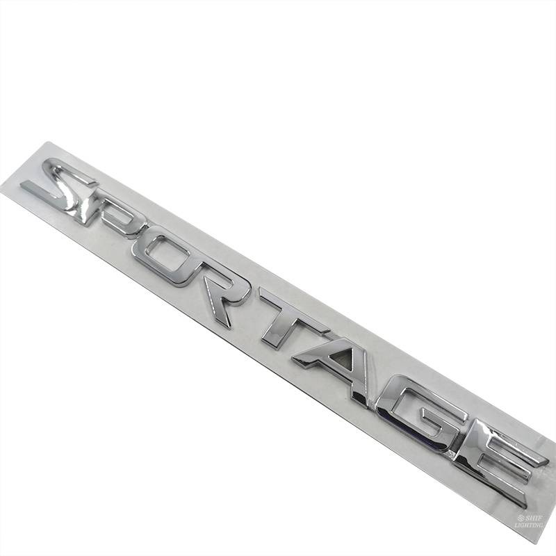1pc Stiker Emblem Tulisan Sportage Bahan Abs Krom Warna Hitam Untuk Bagasi Belakang Mobil
