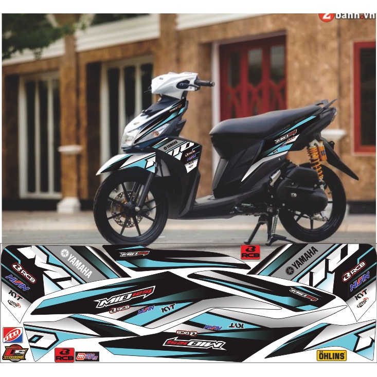 striping variasi mio m3/mio z racing warna hitam toska