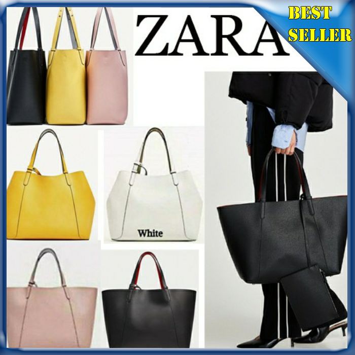 Tas wanita Zara original tote bag set dompet