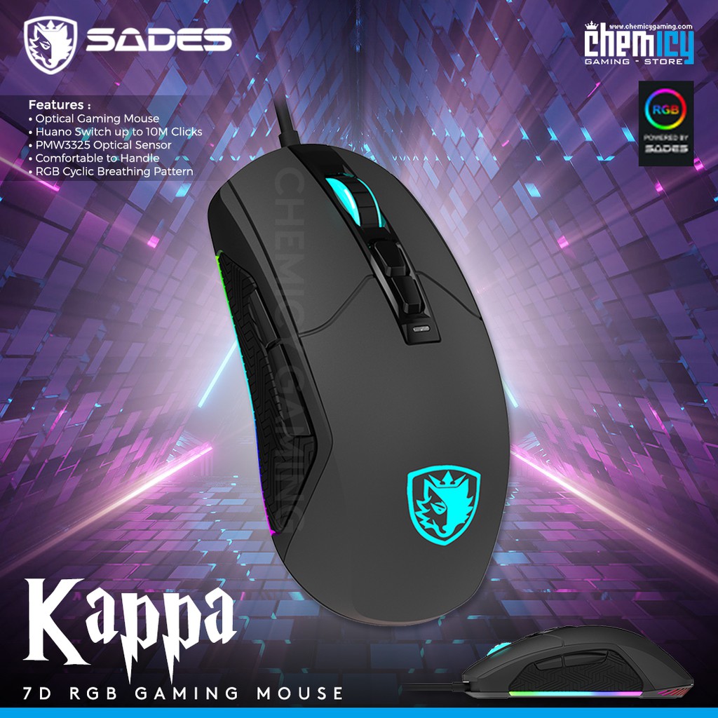 Sades Kappa RGB Optical Gaming Mouse