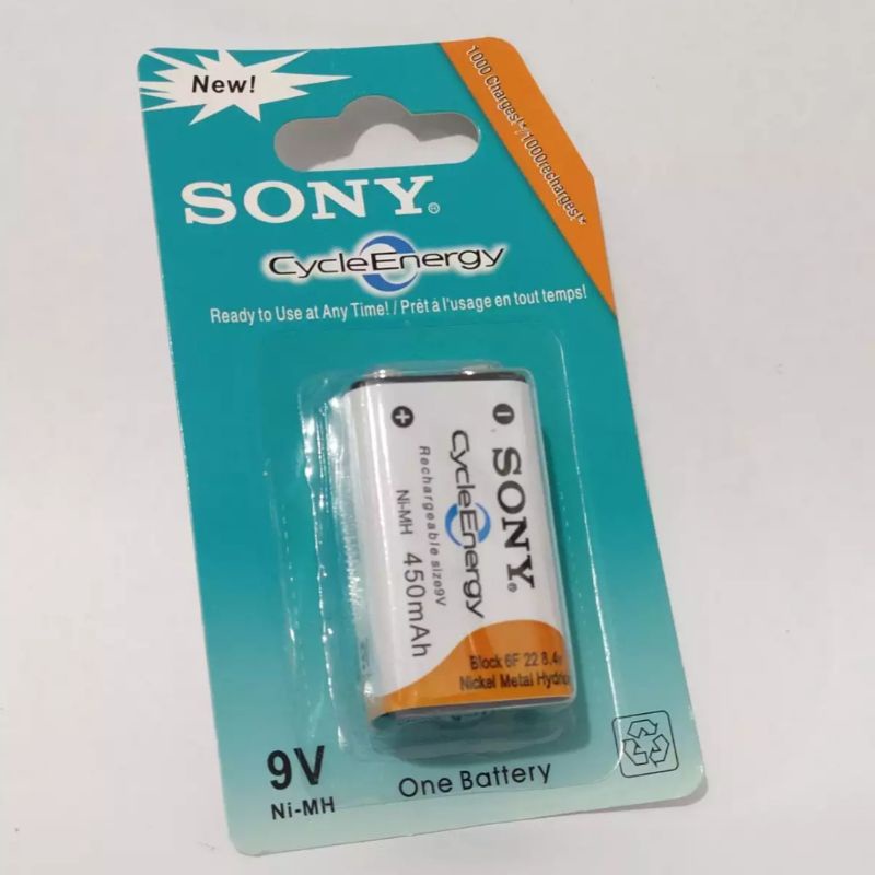 batre Sony 9v battery cas batere kotak Ni-MH  450mAh batere recargeable size 9v sony