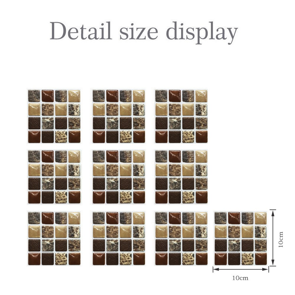 [ 3D Self-adhesive mosaic crystal tile sticker Decoration for  Home bathroom kitchen Living Room Bedroom ]