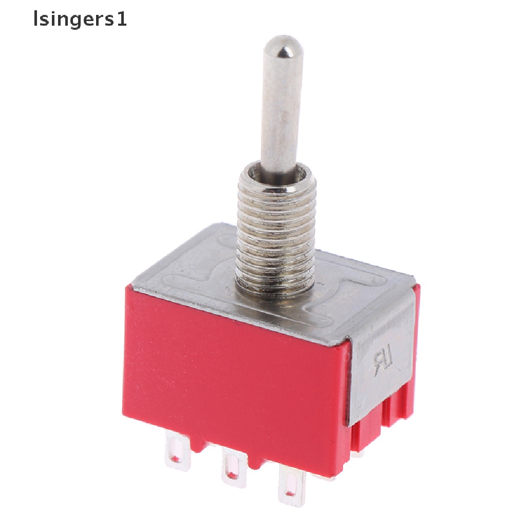 (lsingers1) 2pcs Saklar Toggle on / off Mini 9 Pin 3PDT on / off 2 / 3 Posisi MTS 302 303
