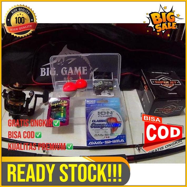 Set Alat Pancing Laut Lengkap Kekuatan 30Kg Termurah
