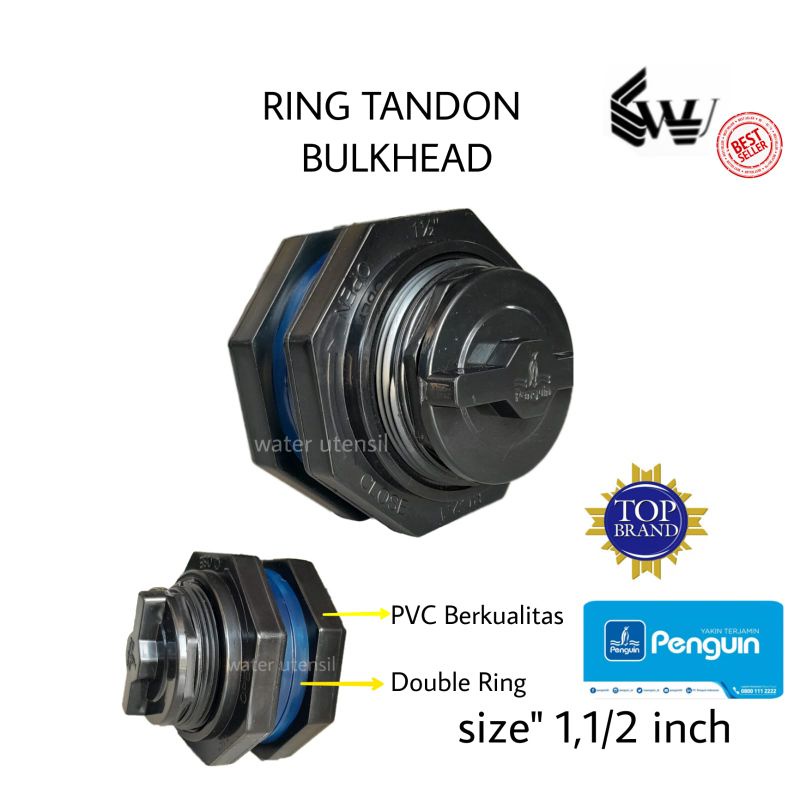 Vlok Ring , Mur Drat Toren , BULKHEAD ,  " 1,1/2 inch merk PENGUIN