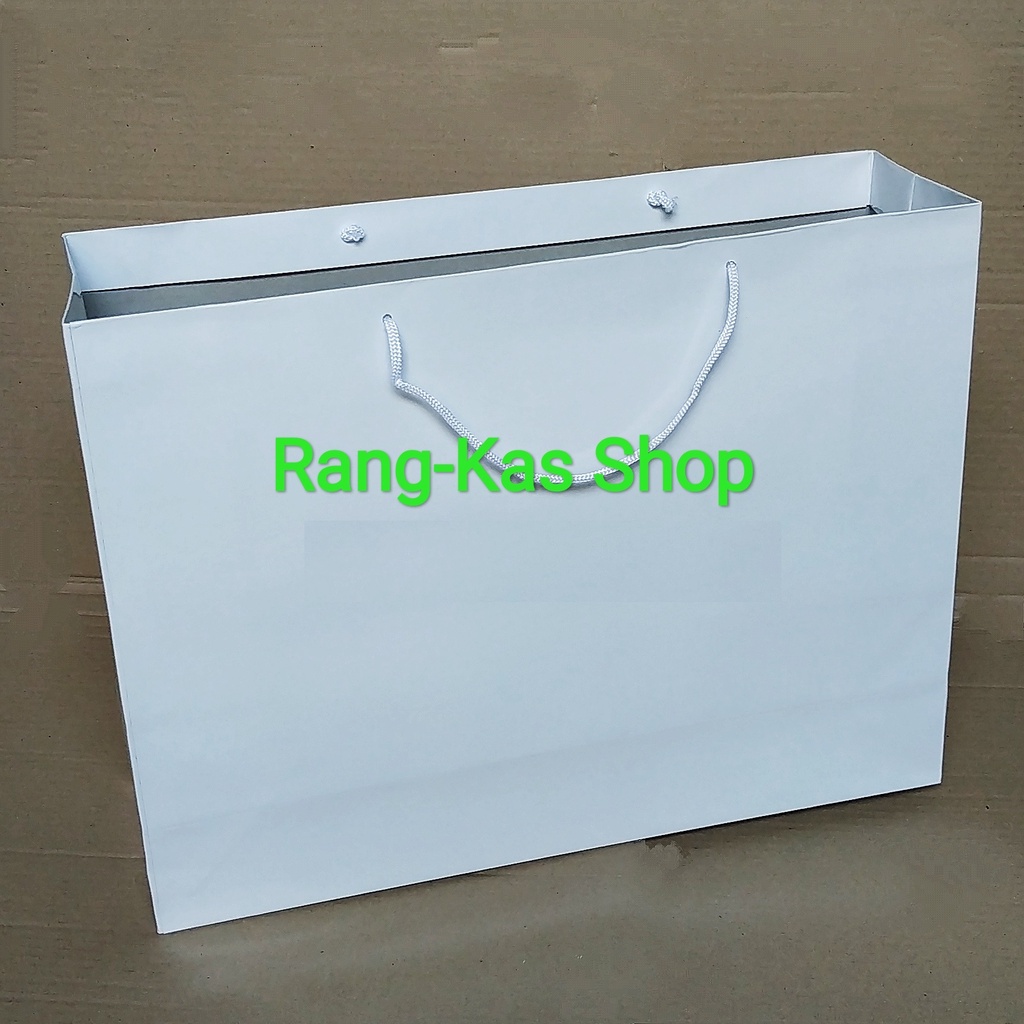 

Paperbag PUTIH Landscape JUMBO karton Duplex Laminating Doff