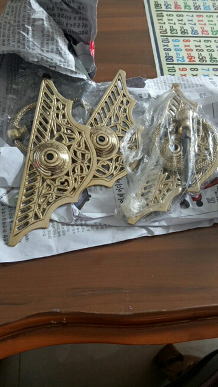 Handle Pintu Gebyok Antik Diameter 8cm.x20cm.