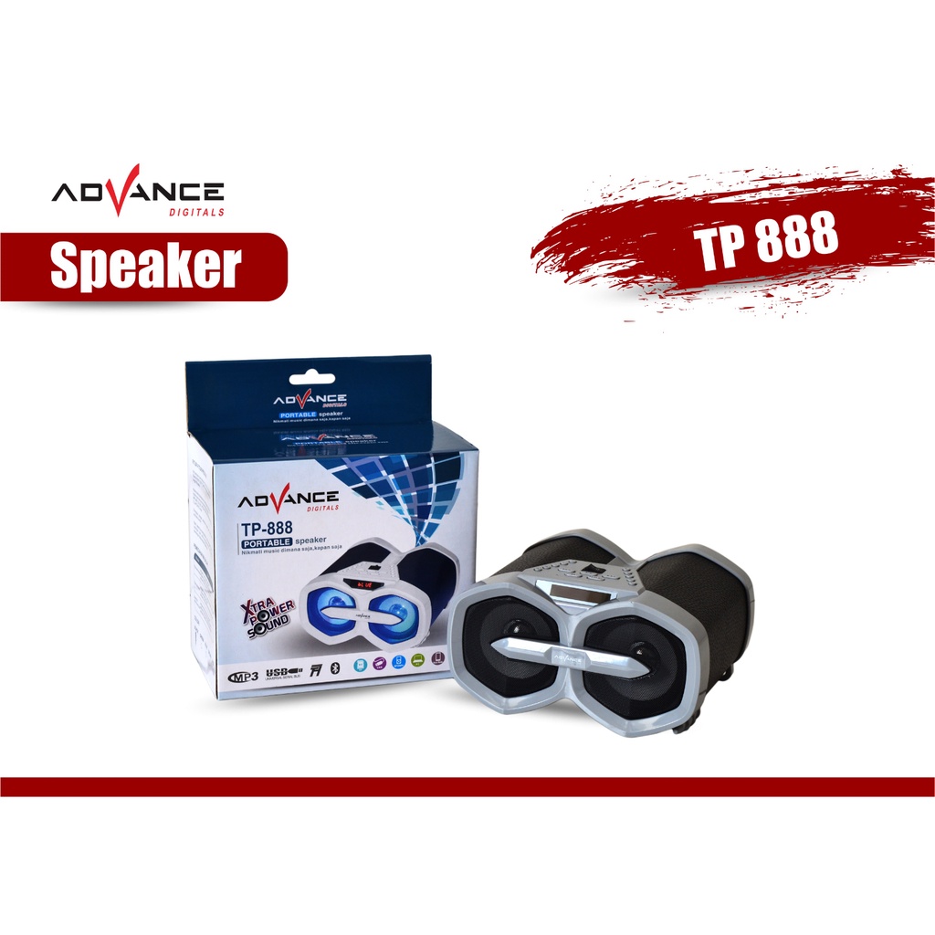 SPEAKER PORTABLE ADVANCE TP-888BT ORIGINAL FREE KAOS ADVANCE