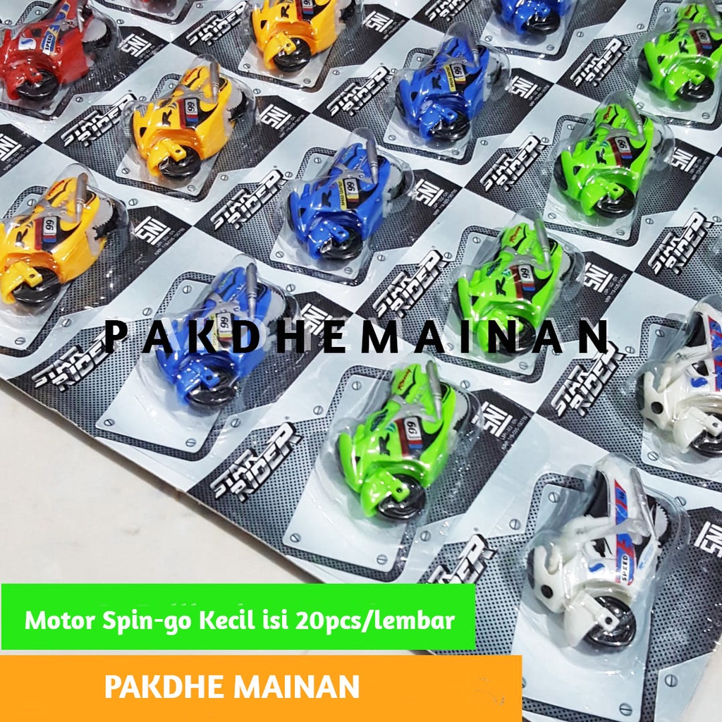 Motor Spin-Go Pullback 1 lembar isi 20. Grosir Mainan Termurah di Pakdhe Mainan-1